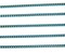 Two Tone Turquoise Blue Enamel on Brass Curb Chain (4') (C914)
